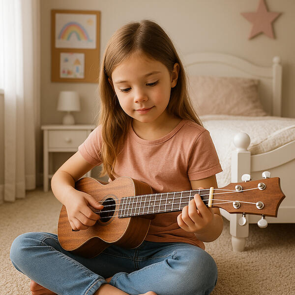 Girls playing guitar